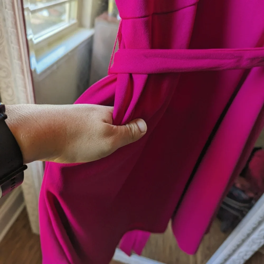 Beauticurve x Lane Bryant Hot Pink Knee Length Short Sleeve Dress size 20 - Picture 5 of 6